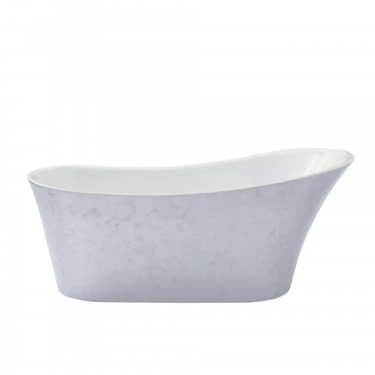 Art Deco bathtub freestanding stainless steel effect model He-Hol 1710mm - Freestanding retro antique art nouveau bathtub