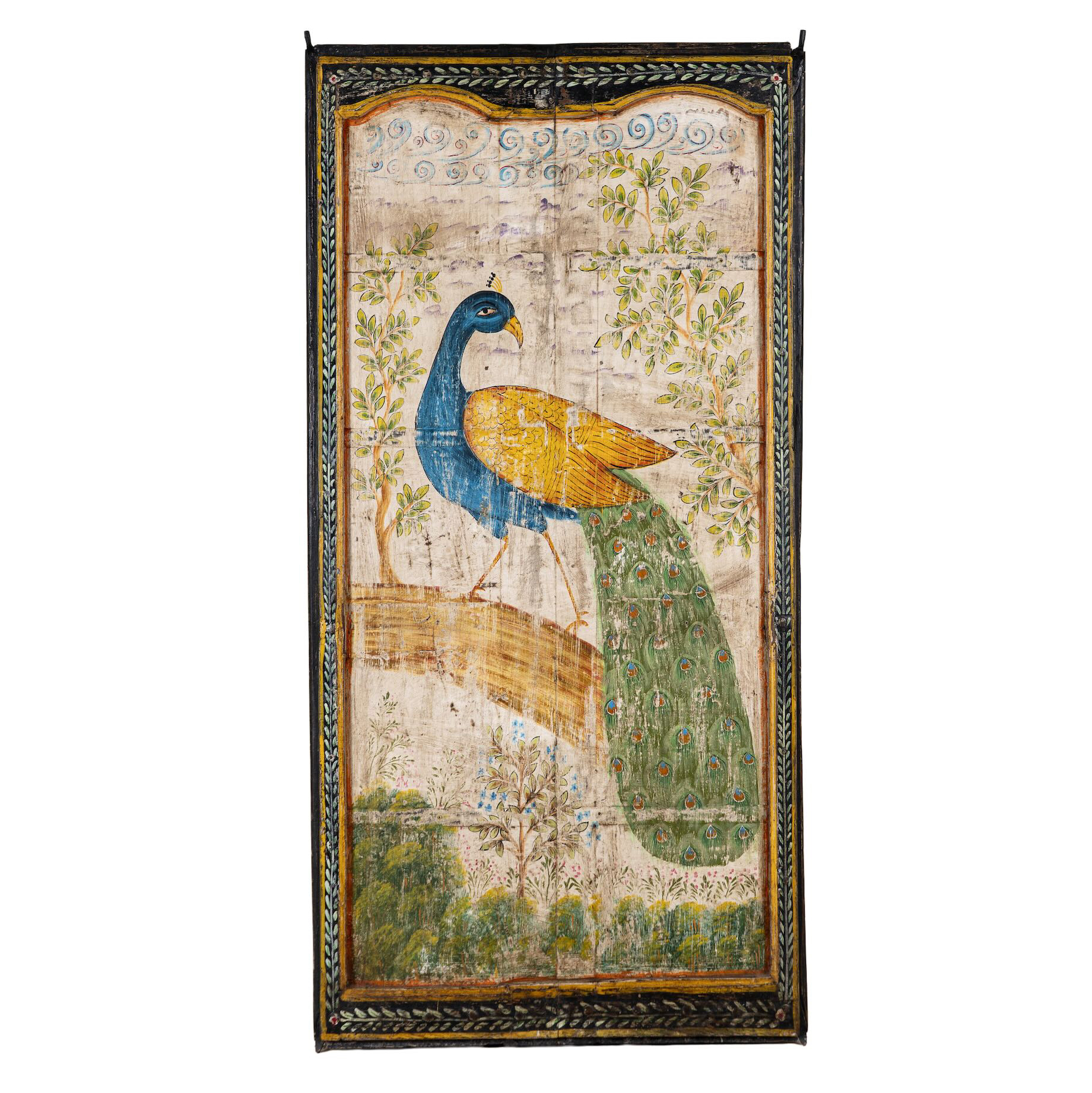 Wandpaneel Chandrea handbeschilderd teak 171x88 cm
