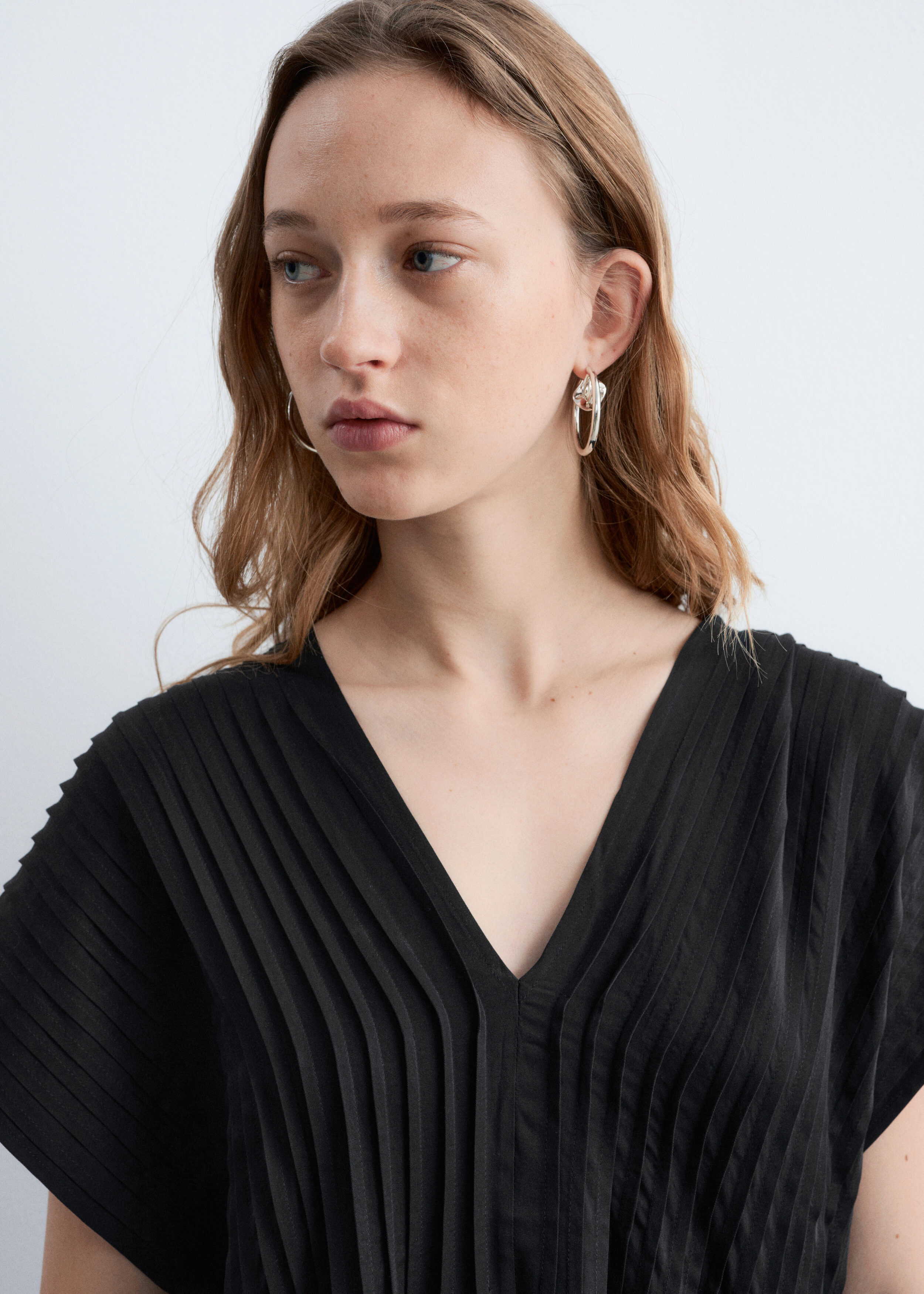 & Other Stories PLEATED DOLMAN MIDI DRESS