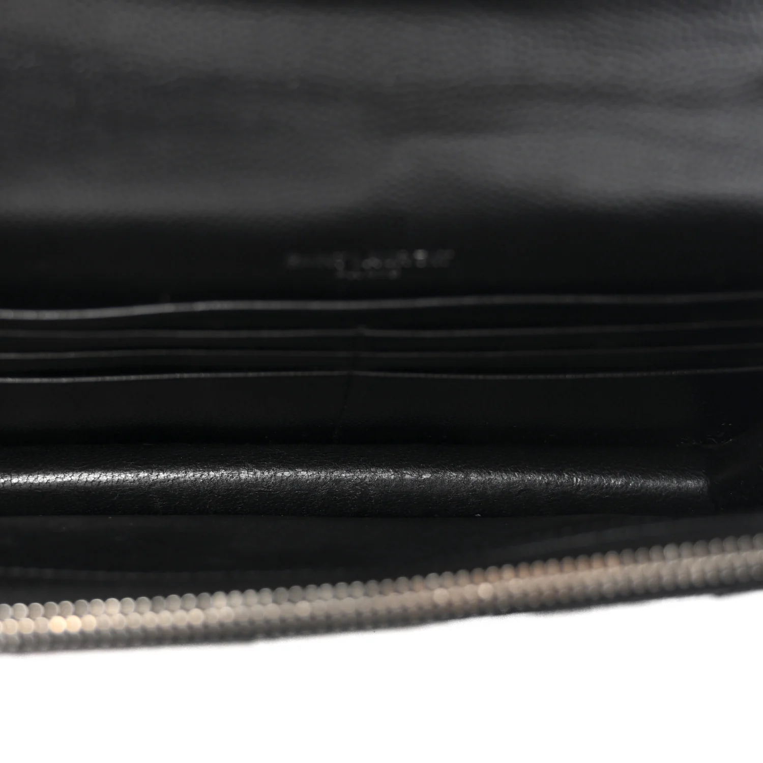 Grain De Poudre Matelasse Chevron Monogram Envelope Chain Wallet Black - Top Club