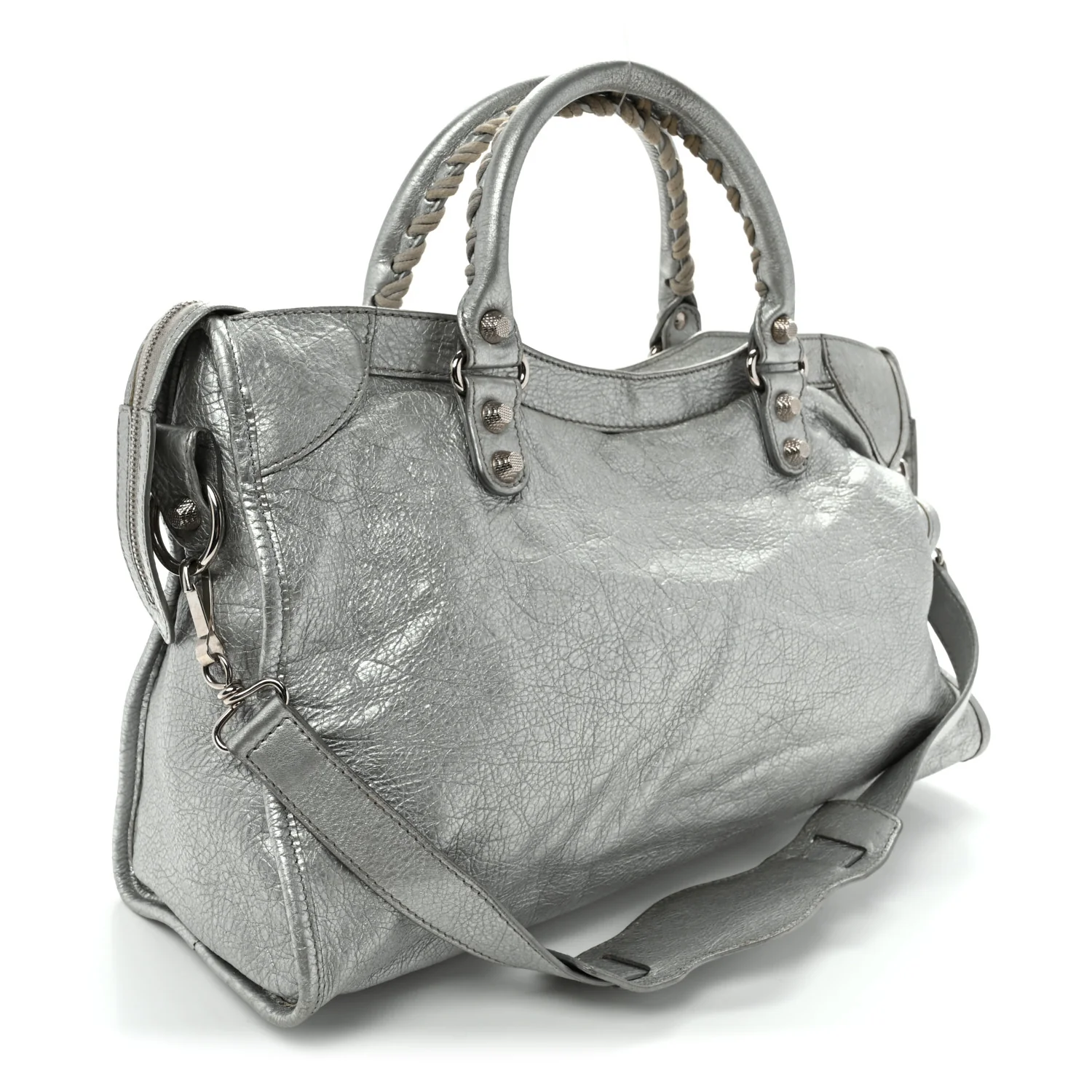 Metallic Agneau Giant 12 Silver Hardware City Gris Aluminum - Top Club