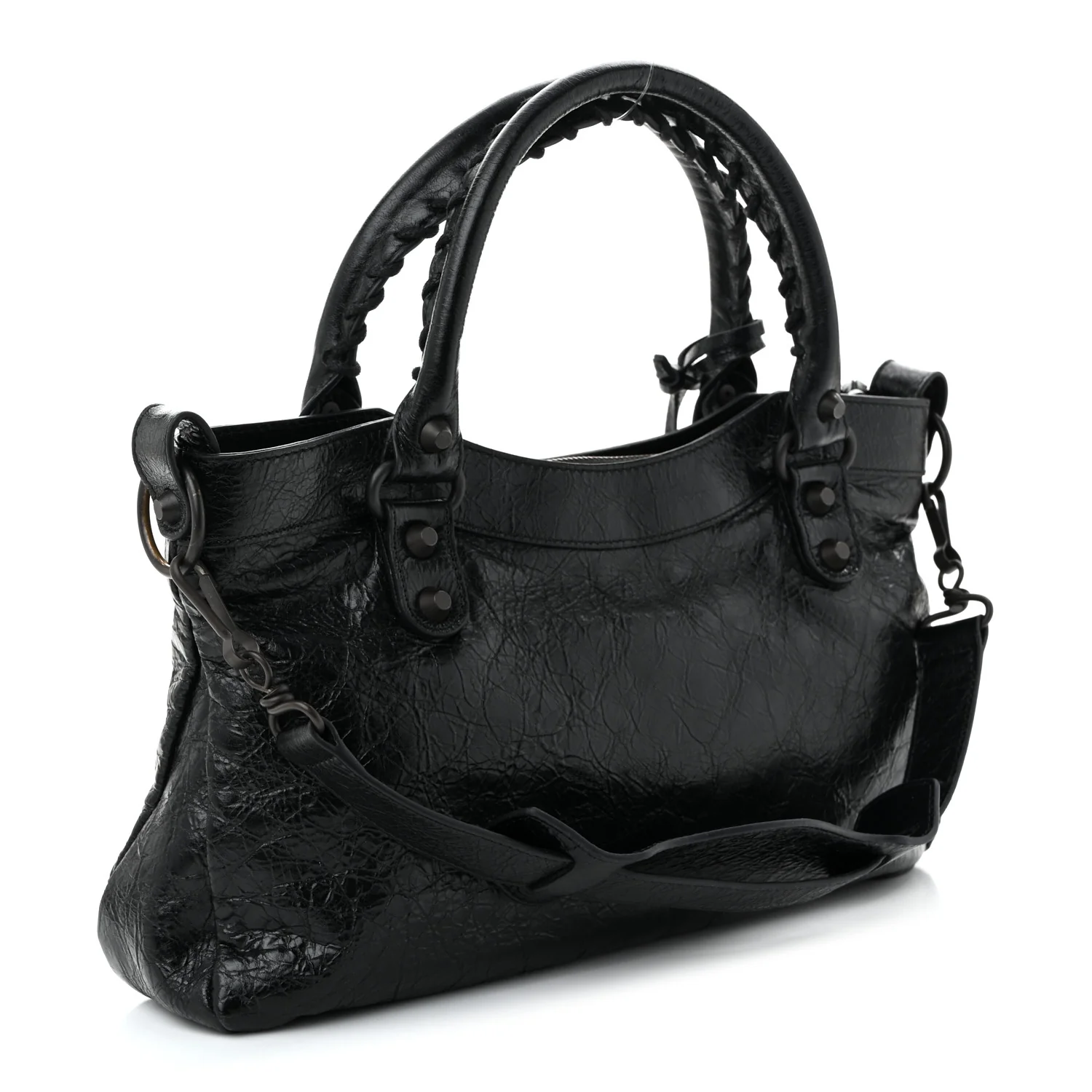 Agneau Arena Classic Hardware Le City First Bag Black - Top Club