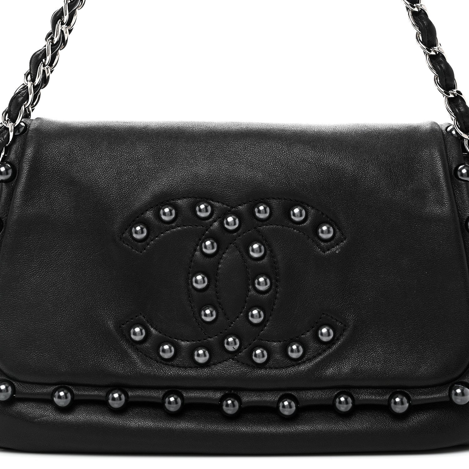 Lambskin Pearl Obsession Flap Black - Top Club