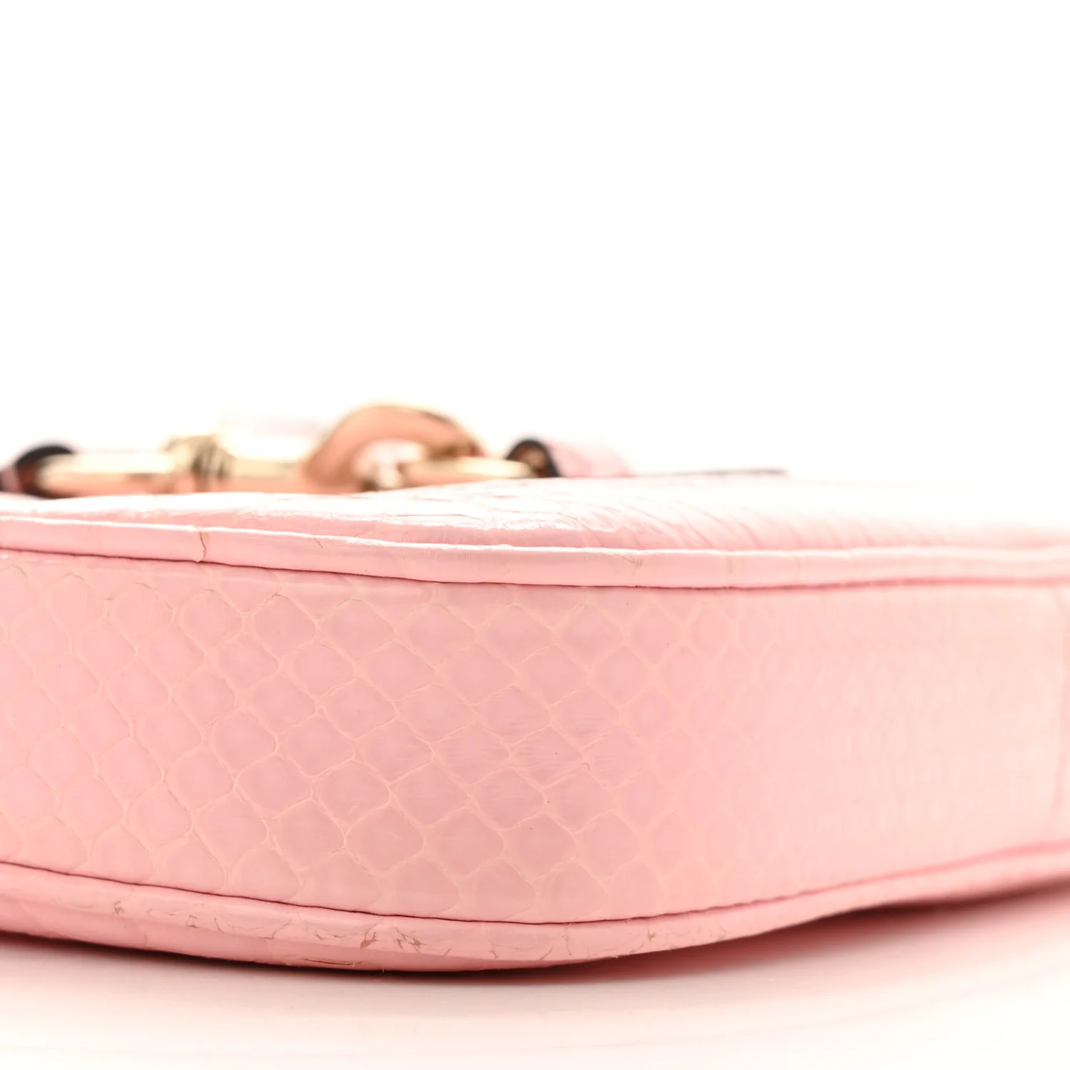 Snakeskin Mini Jackie Notte Bag Pink - Top Club