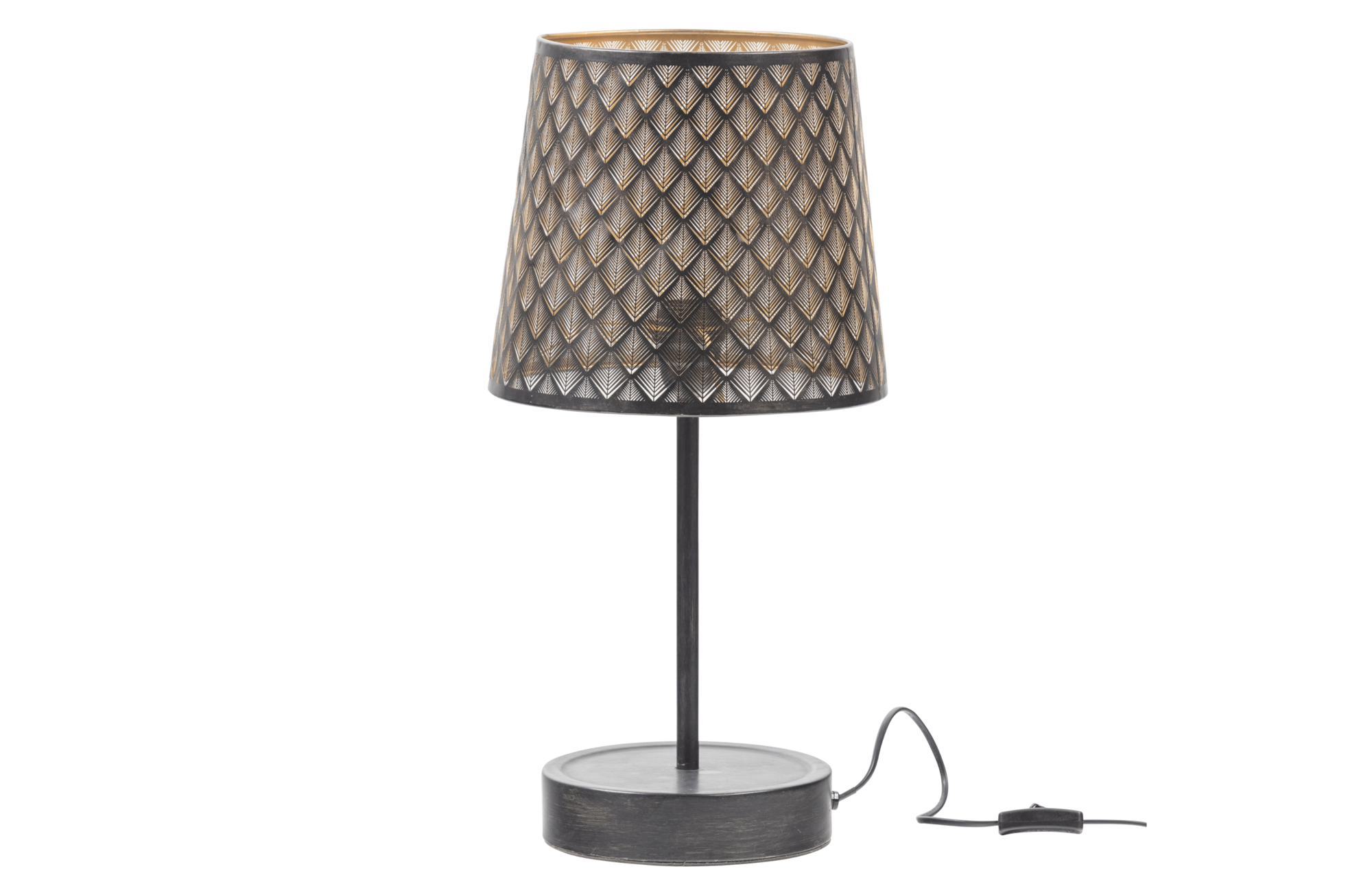 Tafellamp Kars - zwart/antique brass