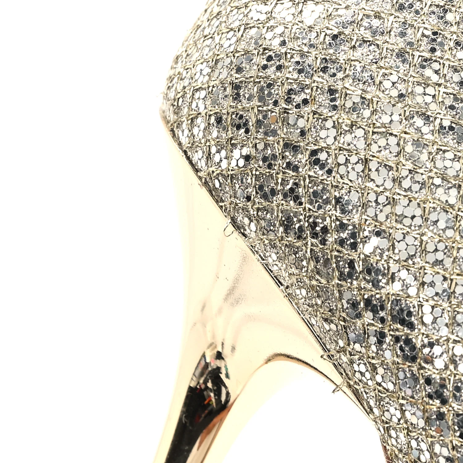 Glitter Fabric Romy 85 Pumps 37.5 Champagne - Top Club