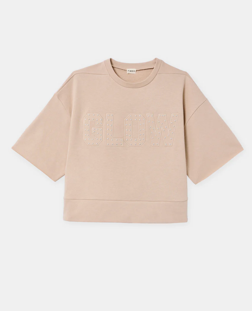 Pimkie Sweat manches courtes avec broderie et clous étoiles