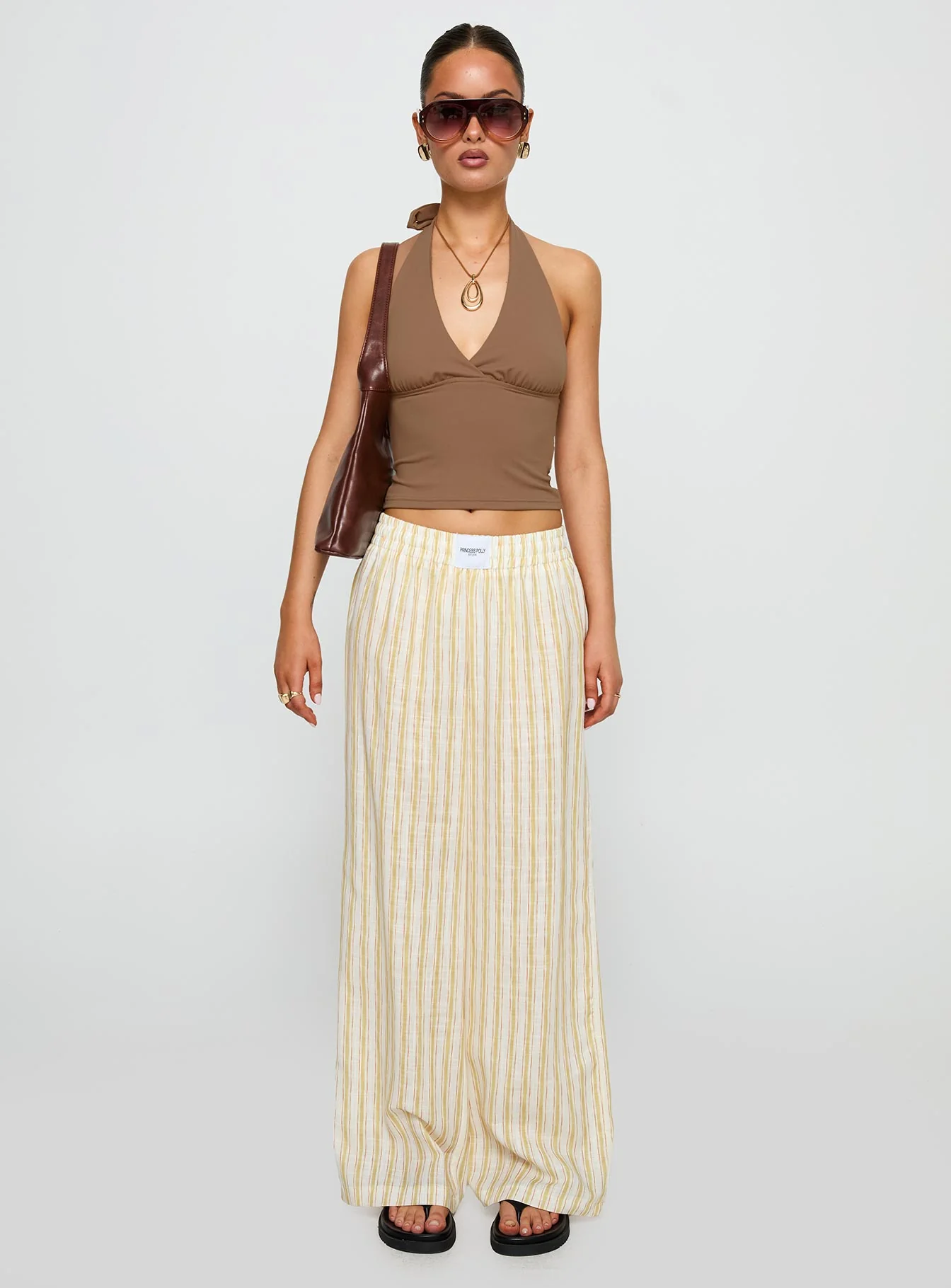 Beach House Pants Yellow Stripe