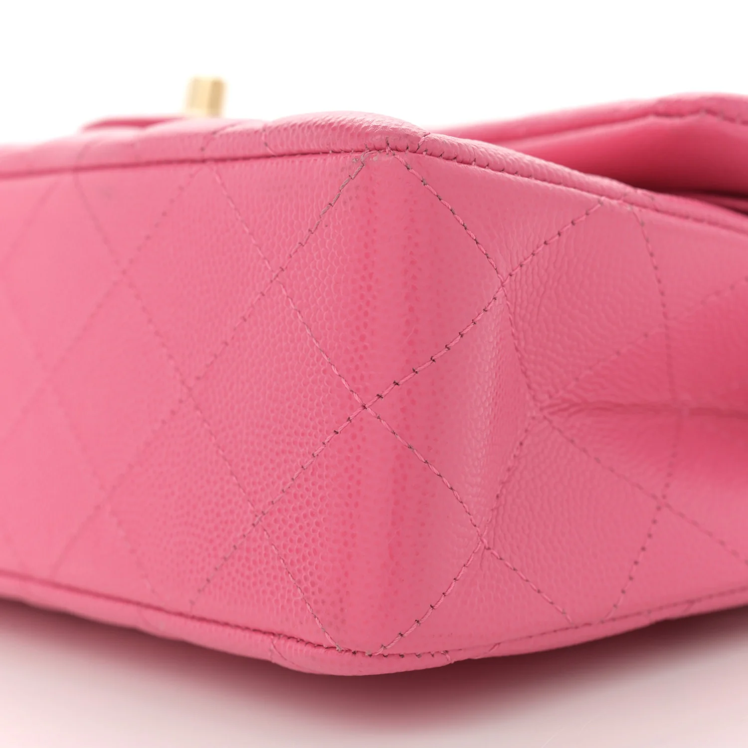 Caviar Quilted Small Double Flap Pink - Top Club