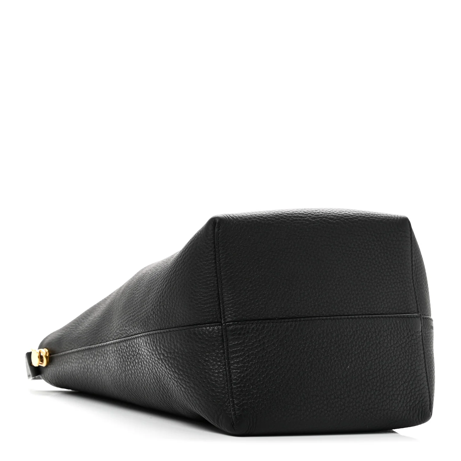 Grained Calfskin Medium N/S Hook Tote Black - Top Club