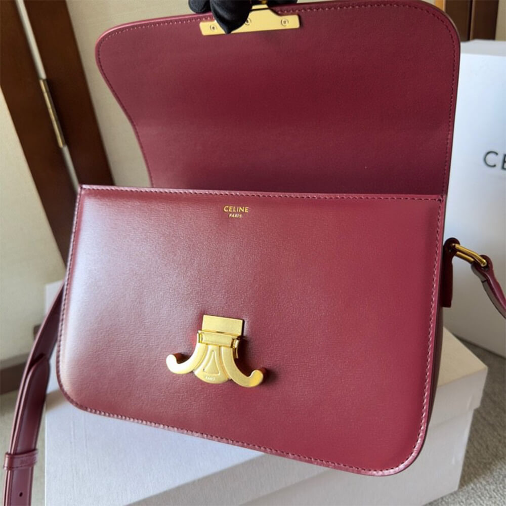 CELINE CLASSIQUE TRIOMPHE BAG in shiny calfskin(HIGH-END GRADE) - Top Club