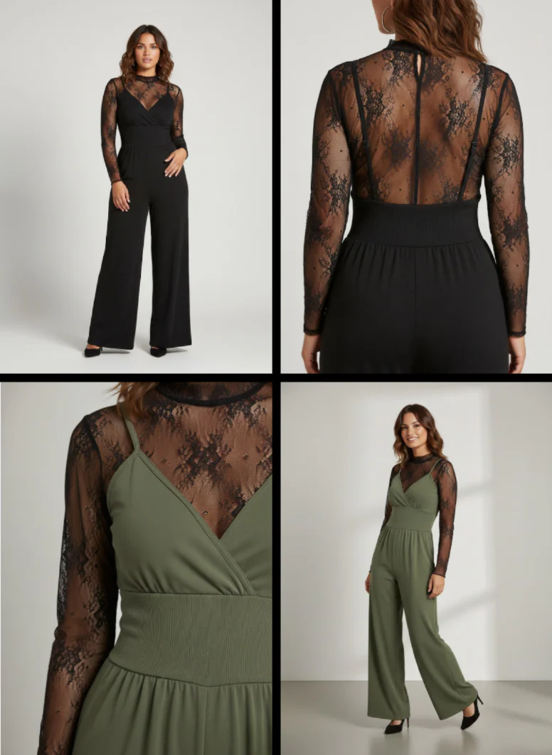 Solène | Ensemble combinaison élégant dentelle moderne