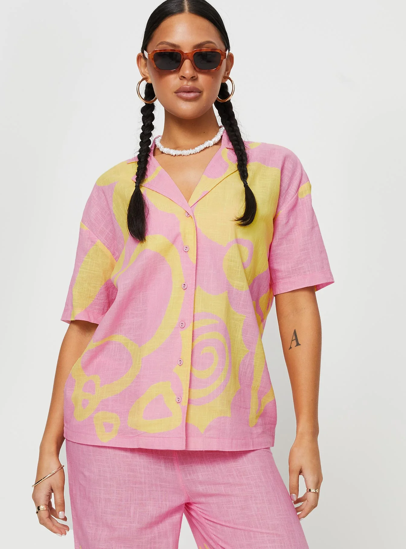 Sollene Top Pink / Yellow