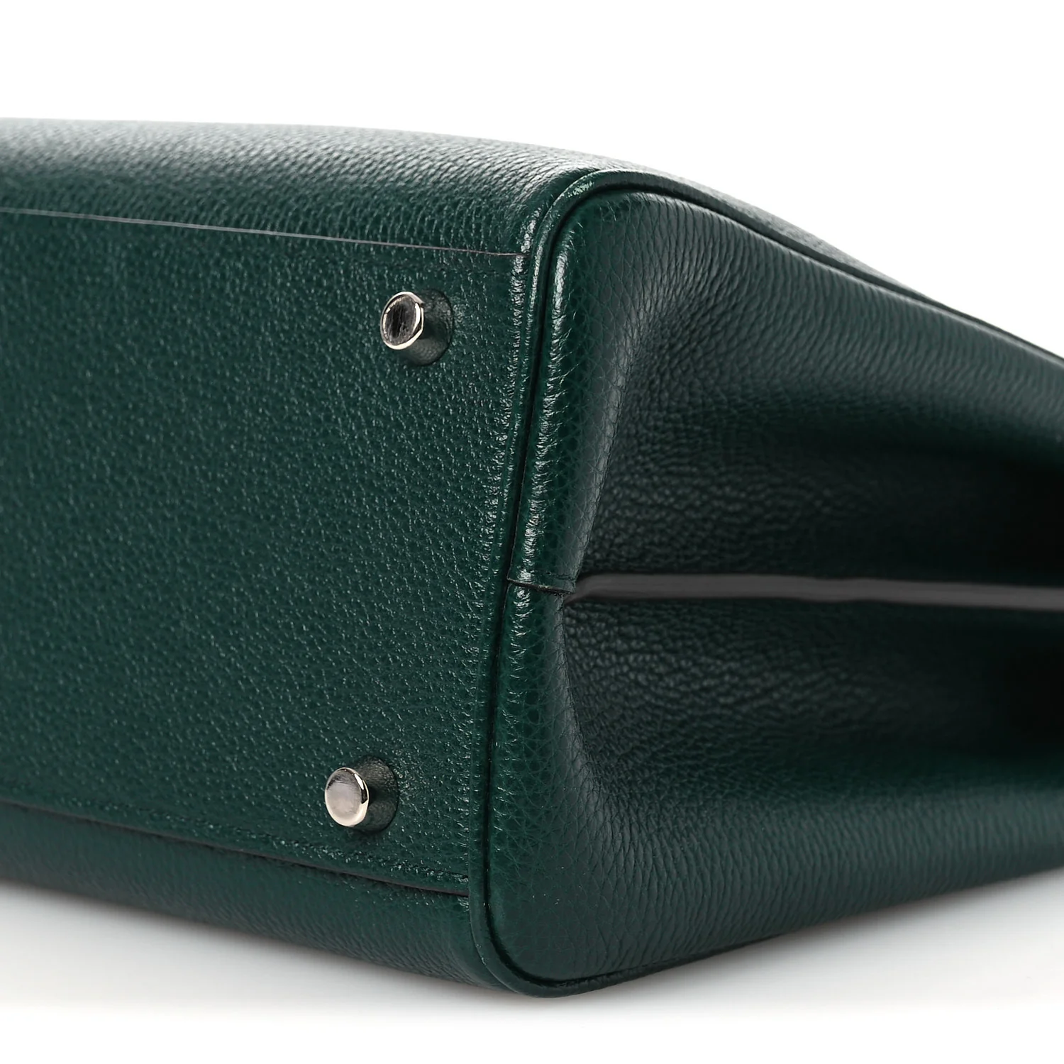 Grainy Calfskin Medium Zumi Top Handle Bag Vintage Green - Top Club