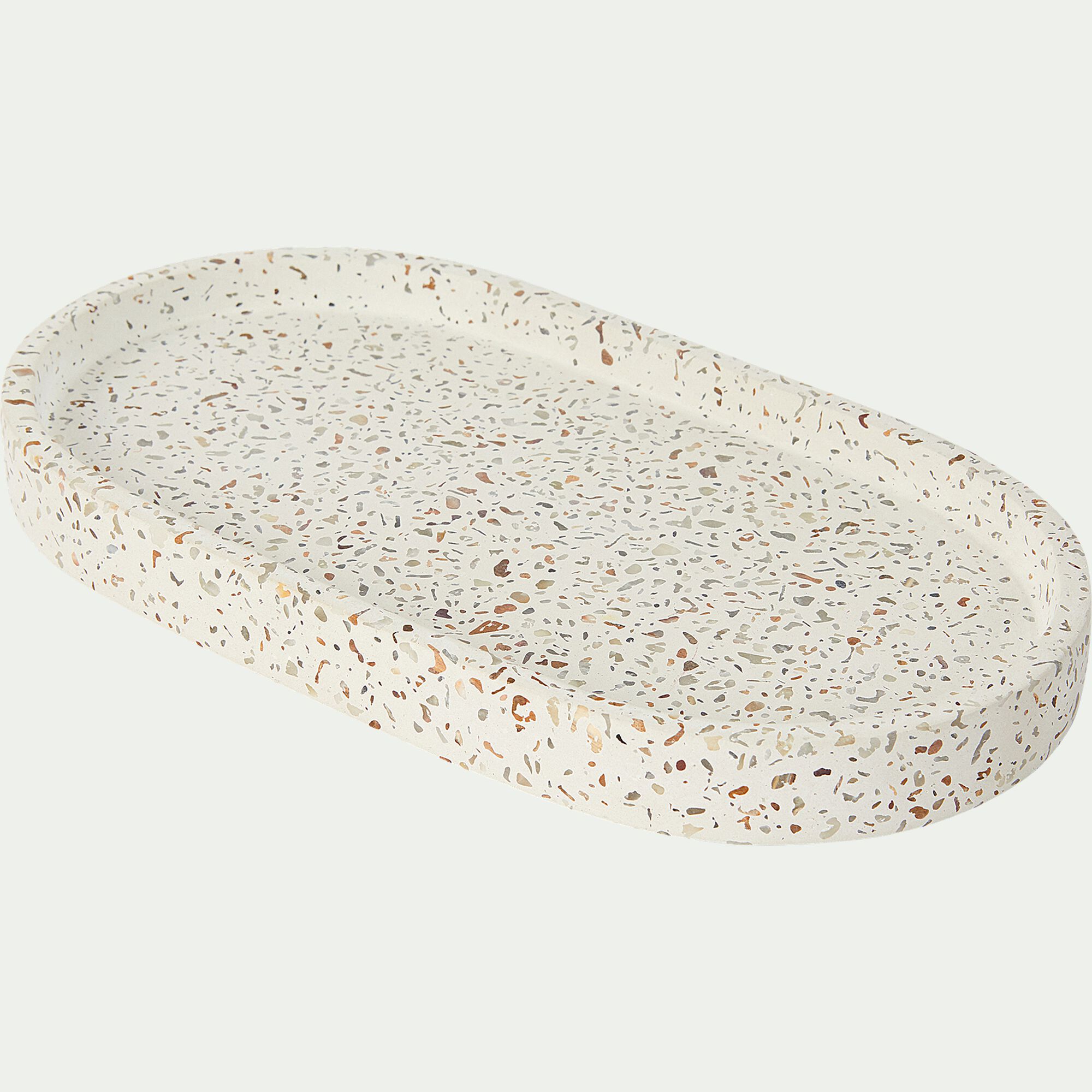TERRAIO - Set de salle de bain en terrazzo - blanc