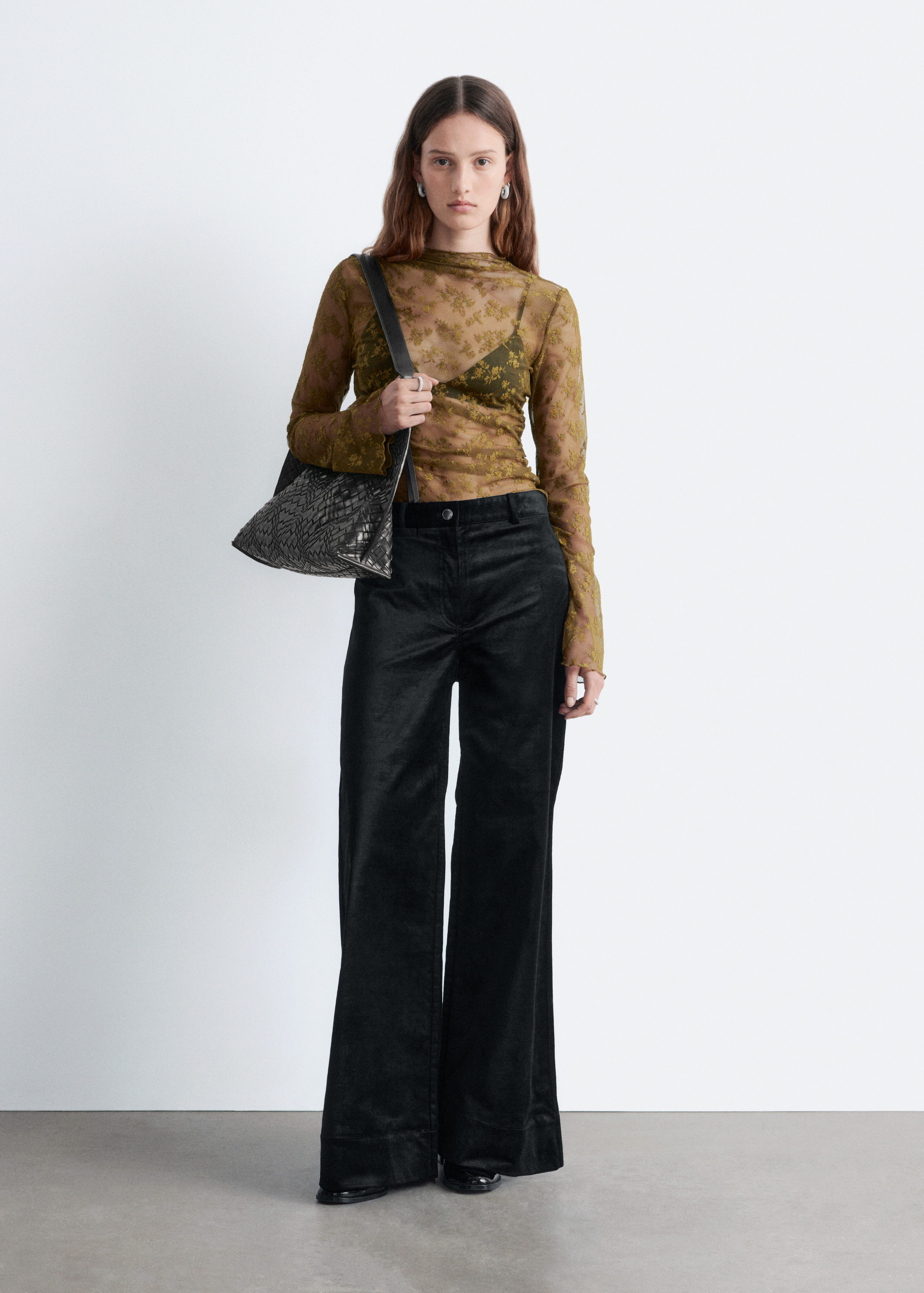 & Other Stories FLARED VELVET TROUSERS
