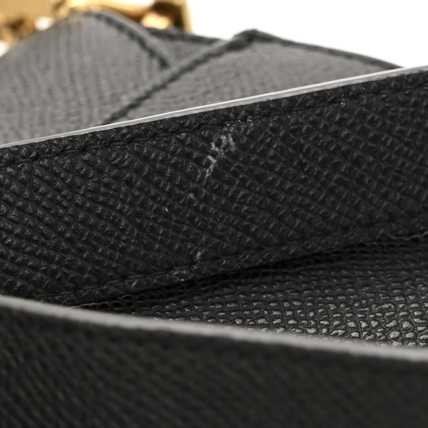 Grained Calfskin Mini Saddle Bag With Strap Black - Top Club