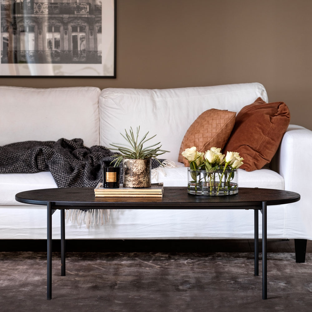 Ovale salontafel Skye Zwart