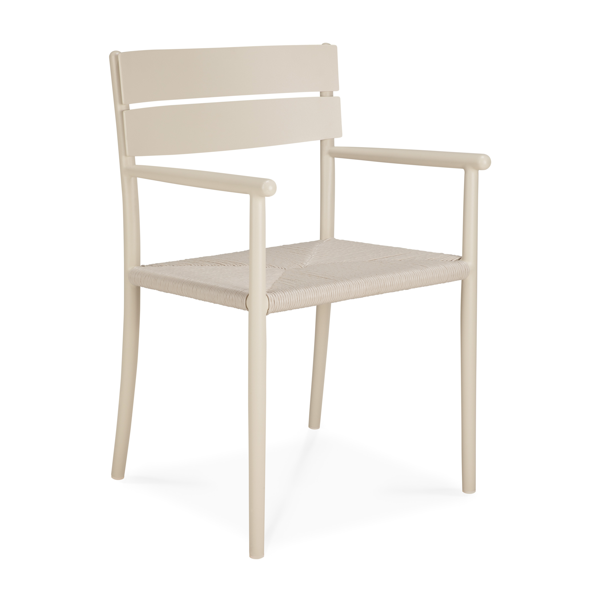 Tuinstoel Elin sand/koord met armleuning