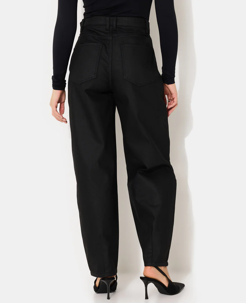 Pimkie Jean barrel enduit taille haute