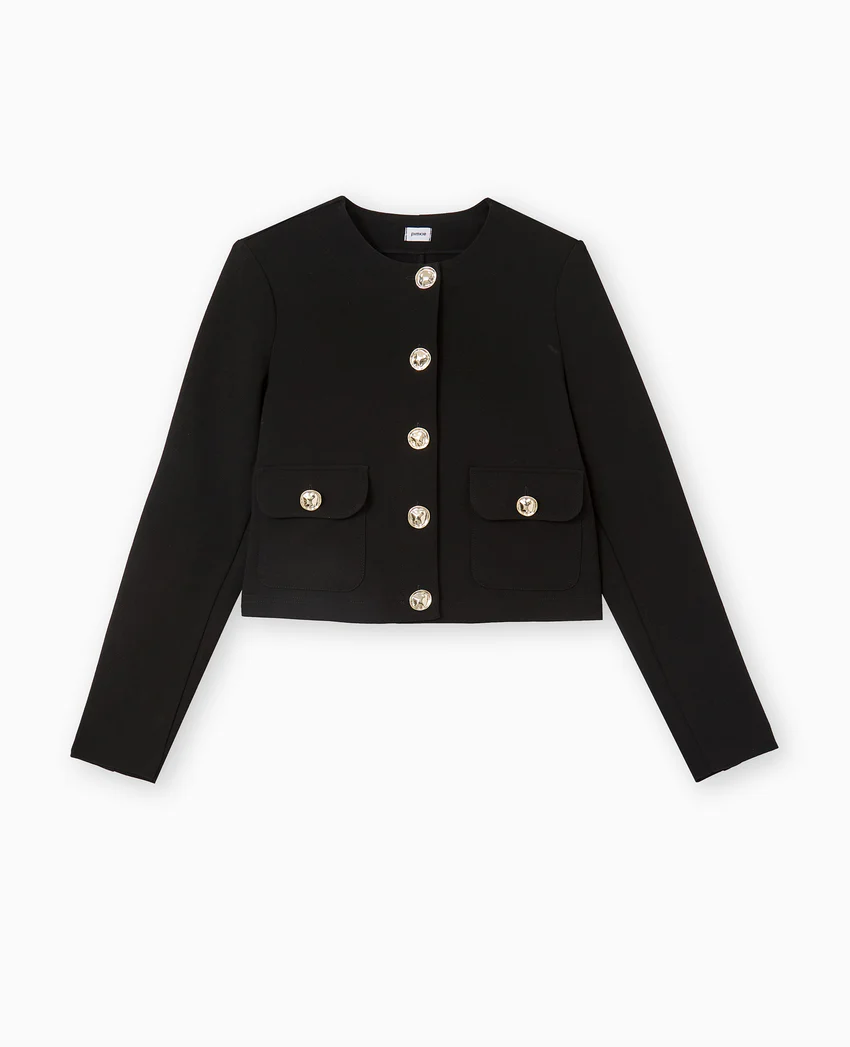 Pimkie Veste droite et courte avec boutons fantaisie