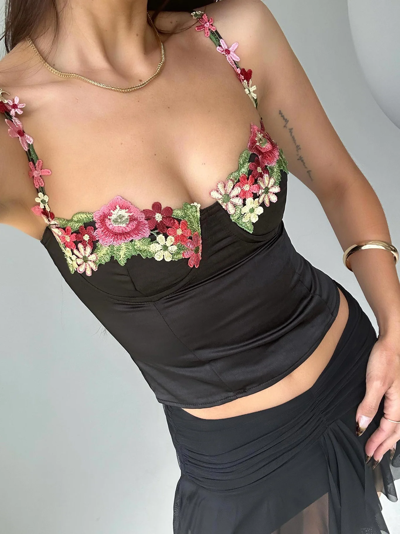 Enchante To Meet You Top Black