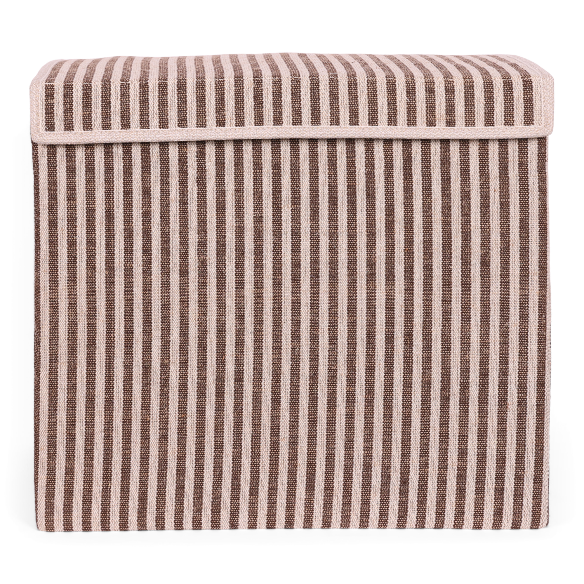Opbergdoos Auri stripe brown 45x34x40cm