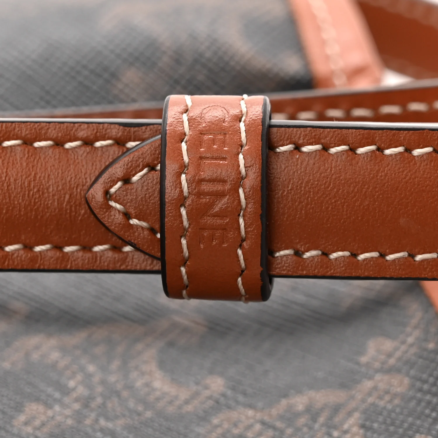 Canvas Calfskin Triomphe Mini Besace Tan - Top Club