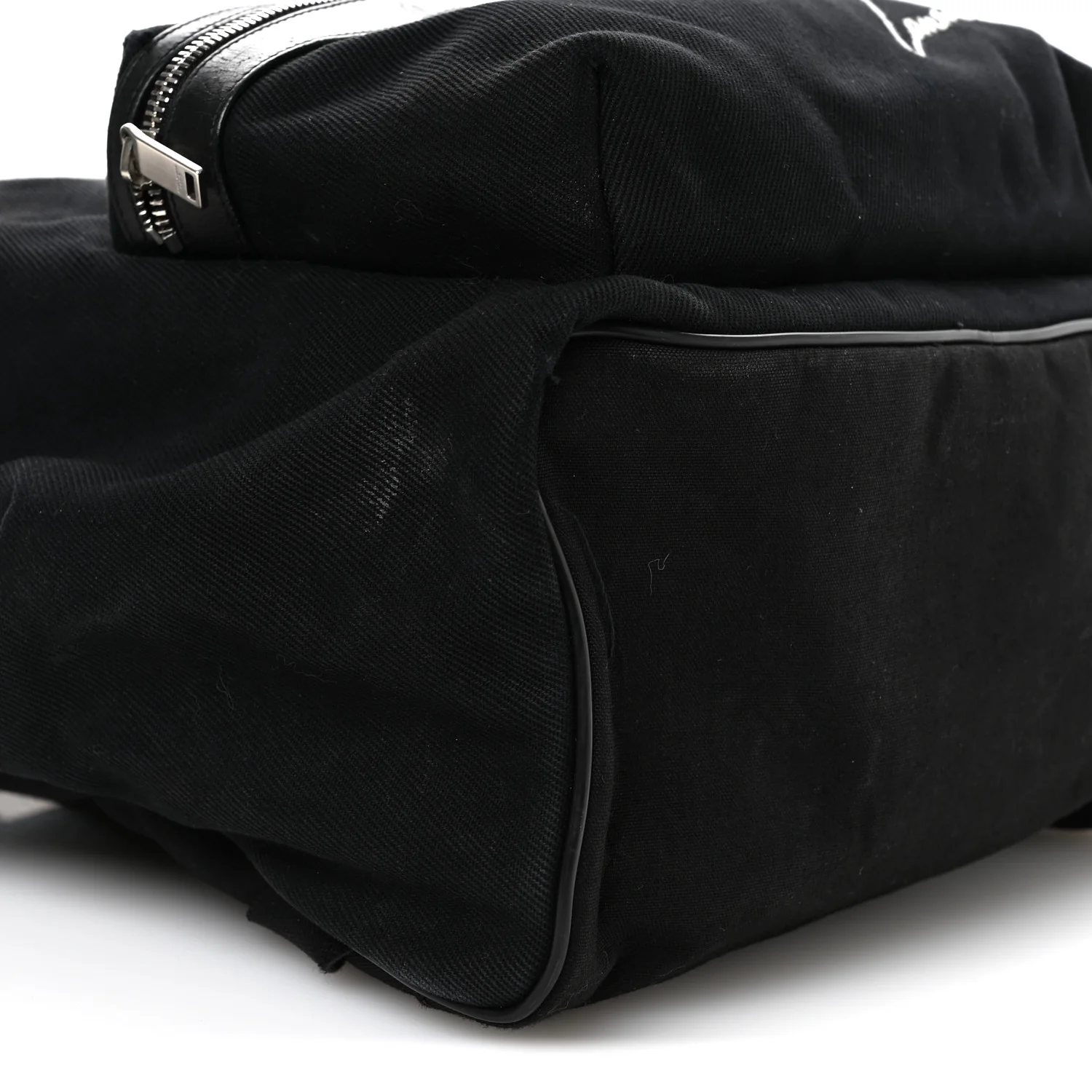 Canvas Signature Embroidered City Backpack Black - Top Club
