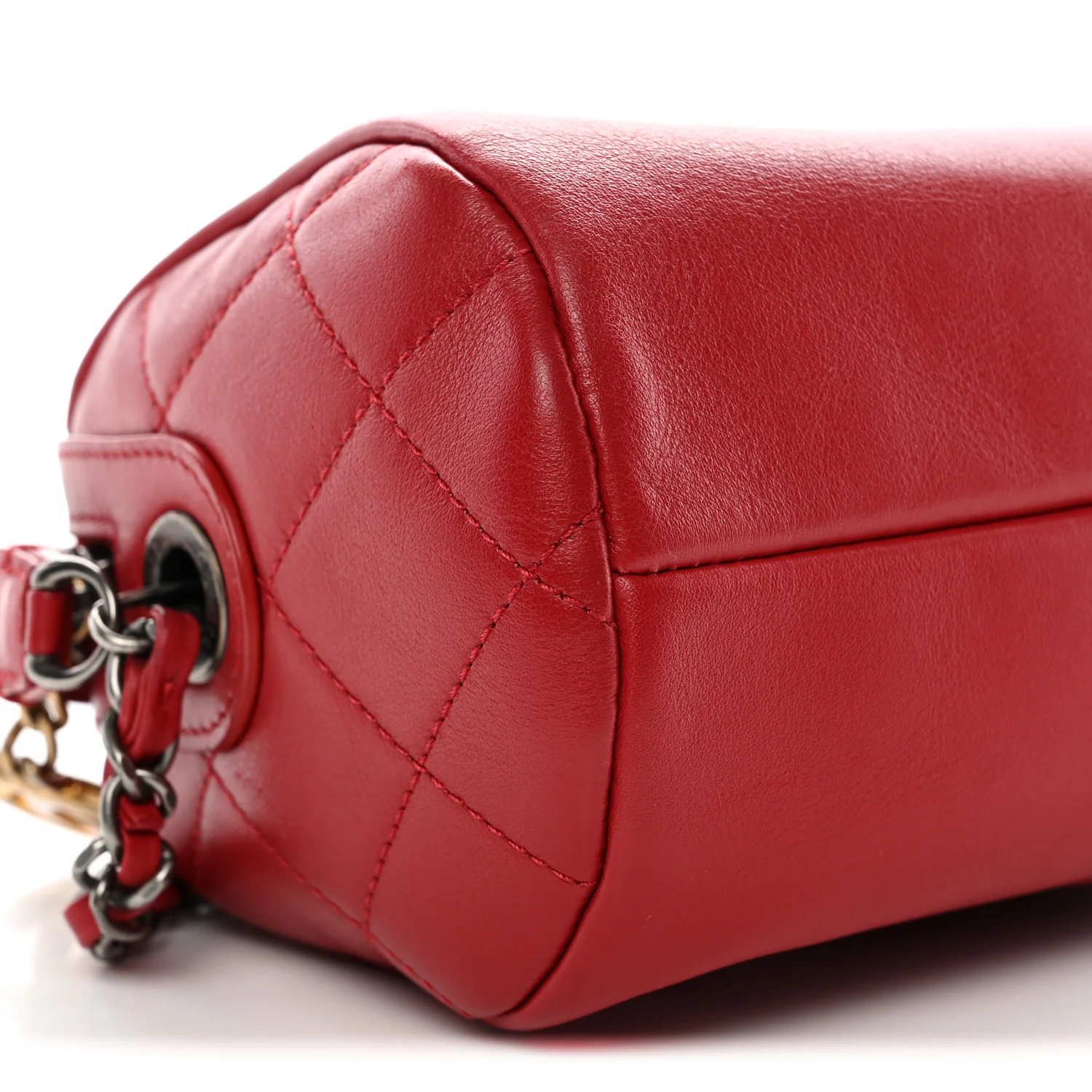 Calfskin Chain 20s Signature Bowling Bag Red - Top Club
