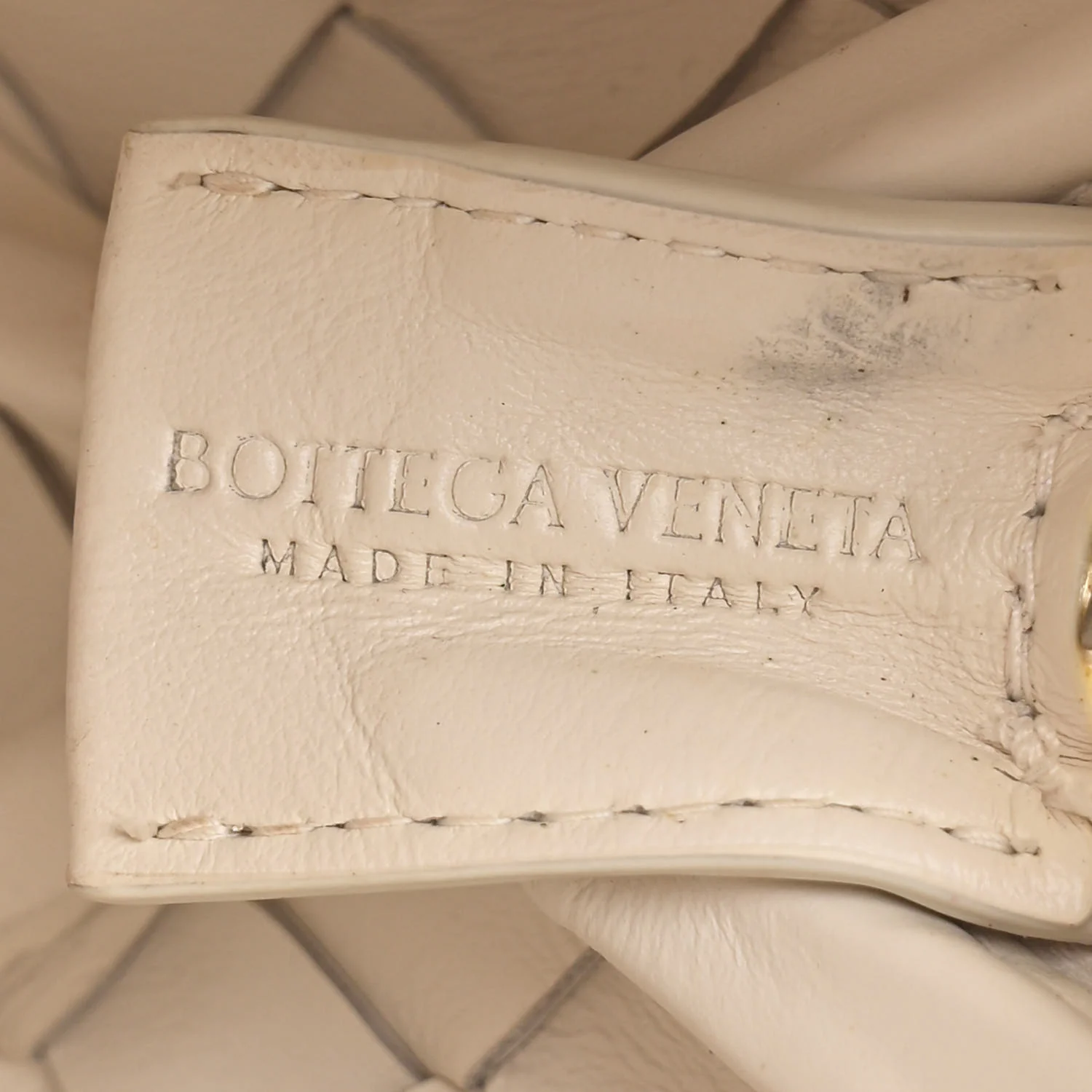Patent Nappa Intrecciato Mini Loop Camera Bag White - Top Club