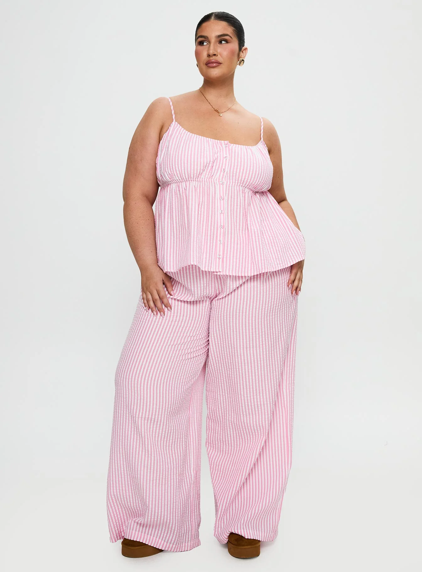 Cassini Set Pink Stripe Curve