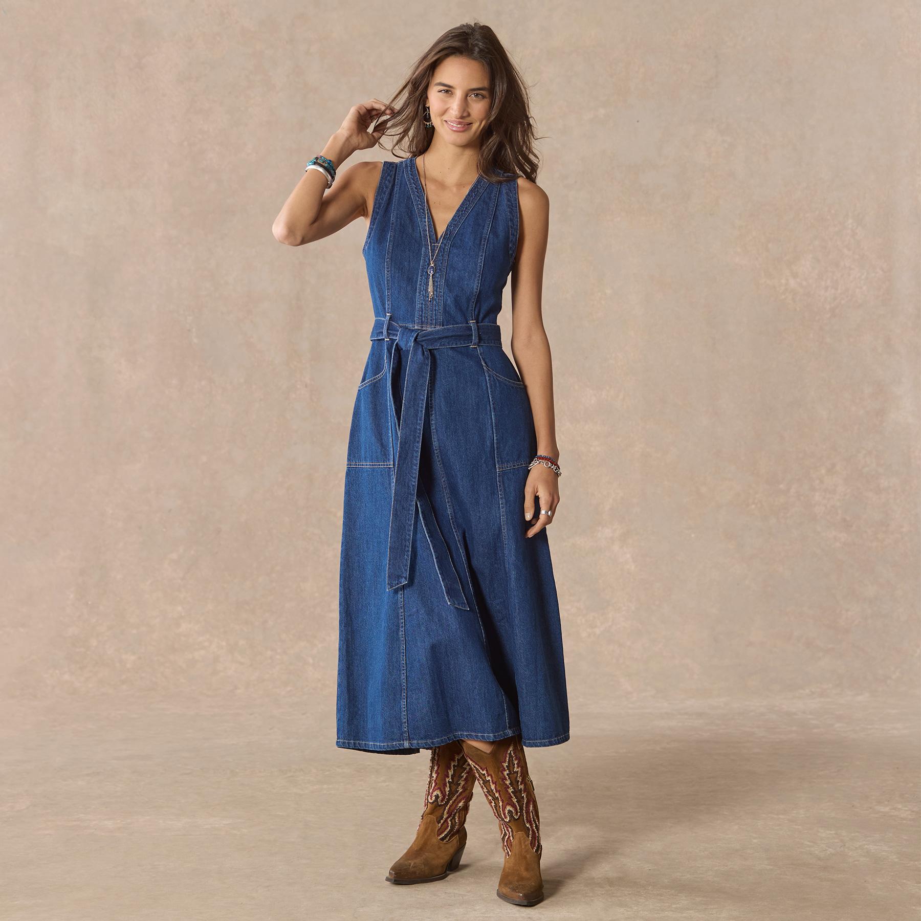 Poppy Denim Dress, Petite - Sundance Living