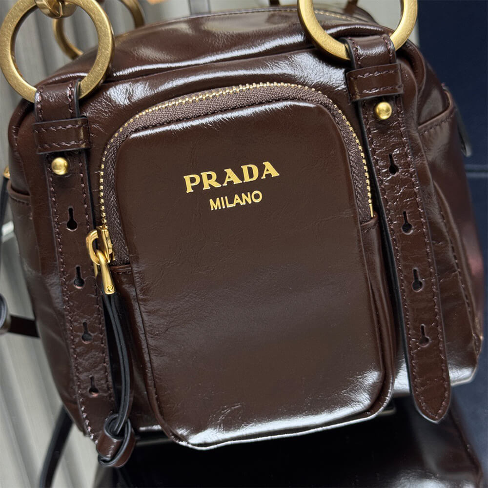 Prada Dangle leather top-handle mini-bag(HIGH-END GRADE) - Top Club