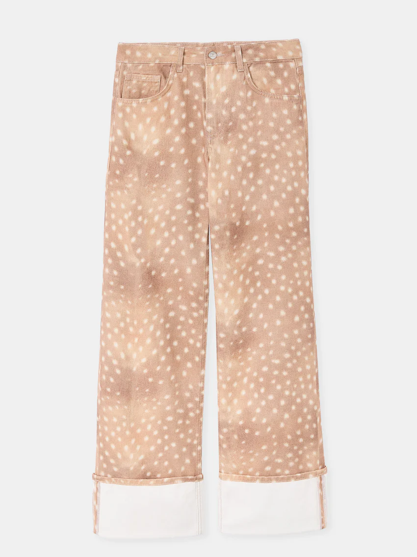 Pimkie Jean droit avec grand revers motif faon