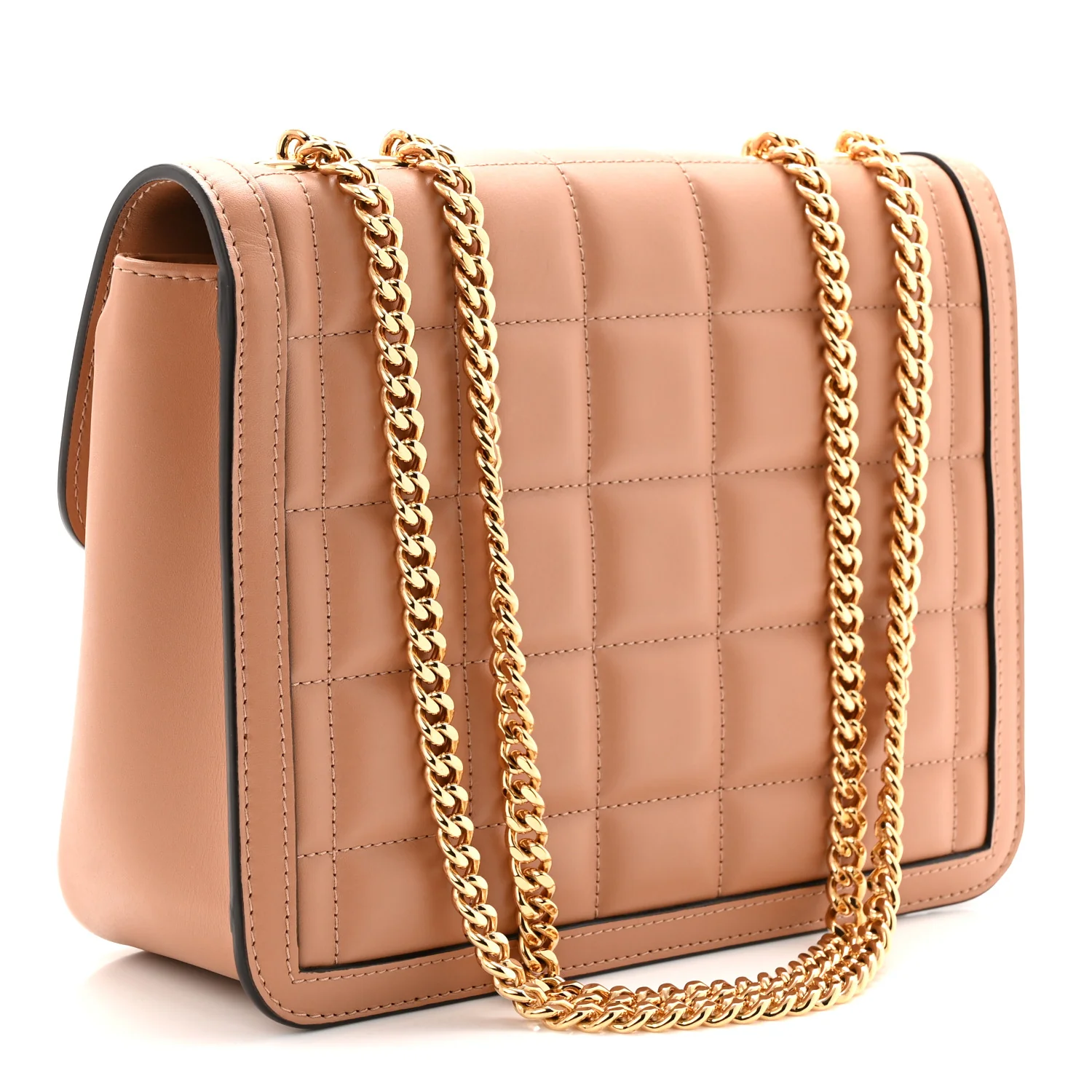 Calfskin Quilted Small Deco Shoulder Bag Camelia - Top Club