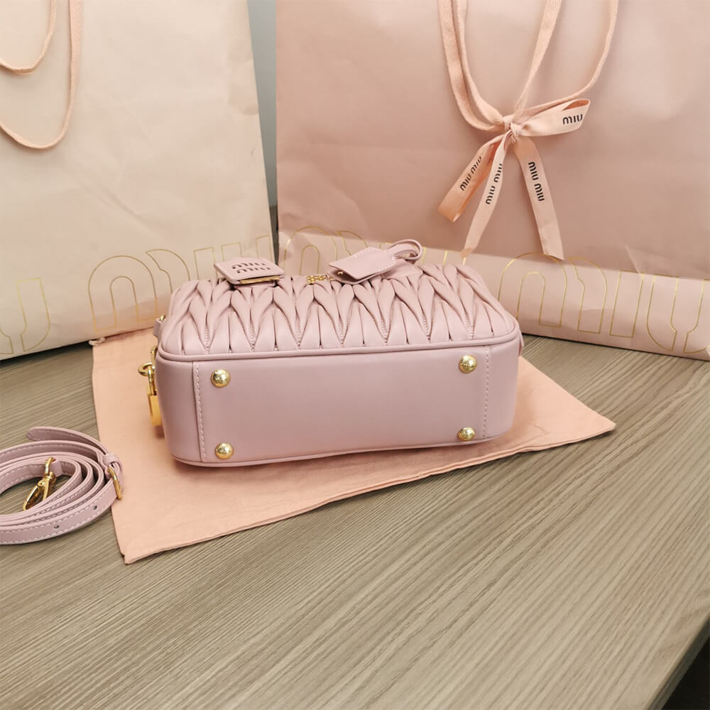 Matelasse nappa leather top-handle bag - Top Club
