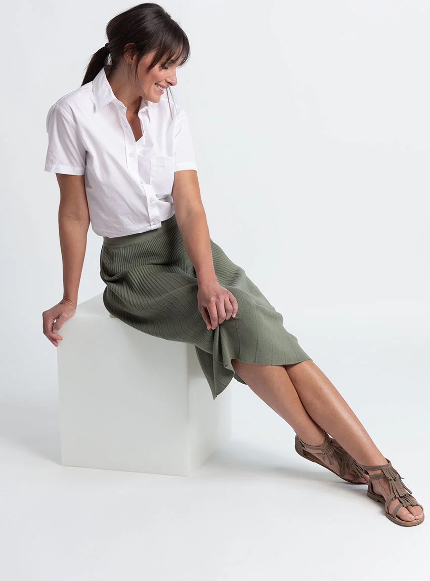 Chemisier femme manches courtes coton blanc