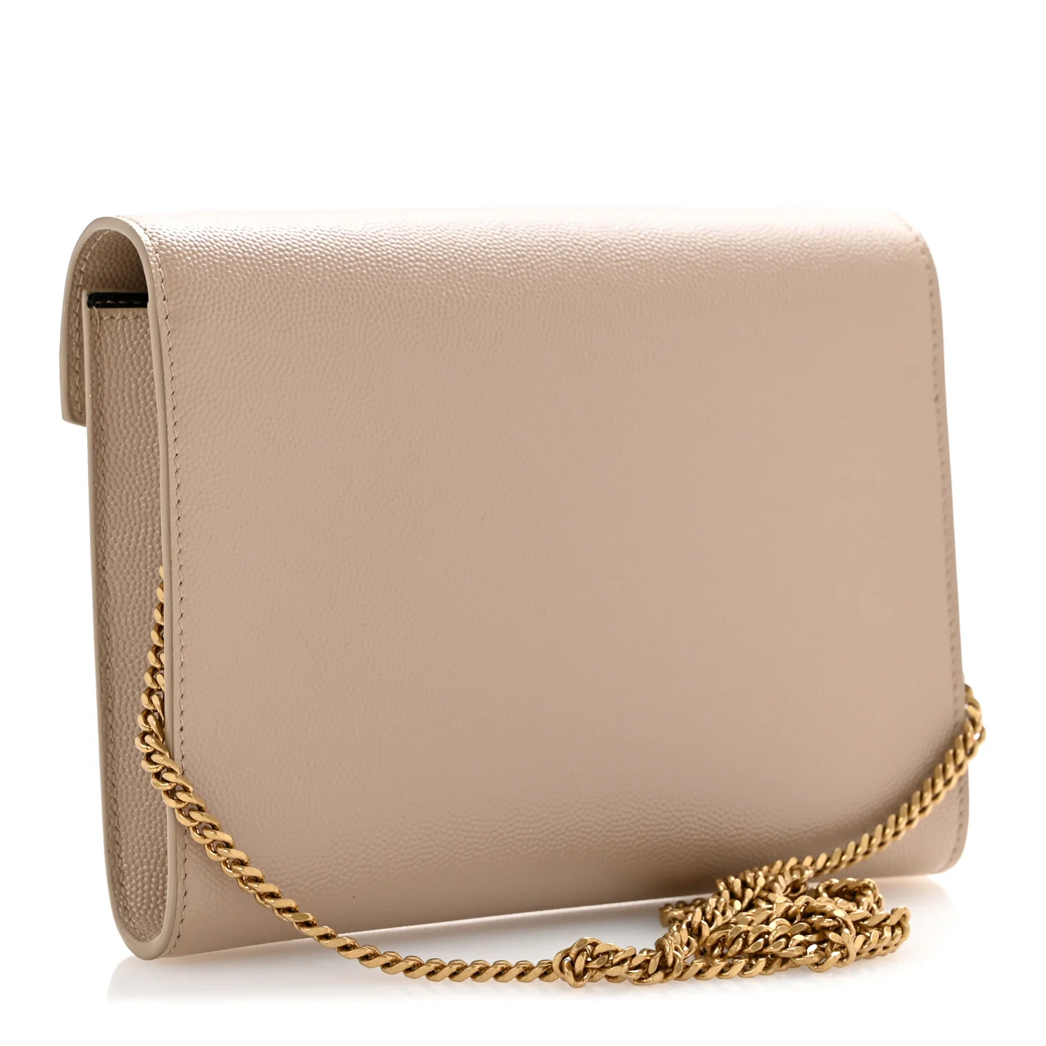 Grain De Poudre Monogram Cassandra Chain Wallet  Dark Beige - Top Club