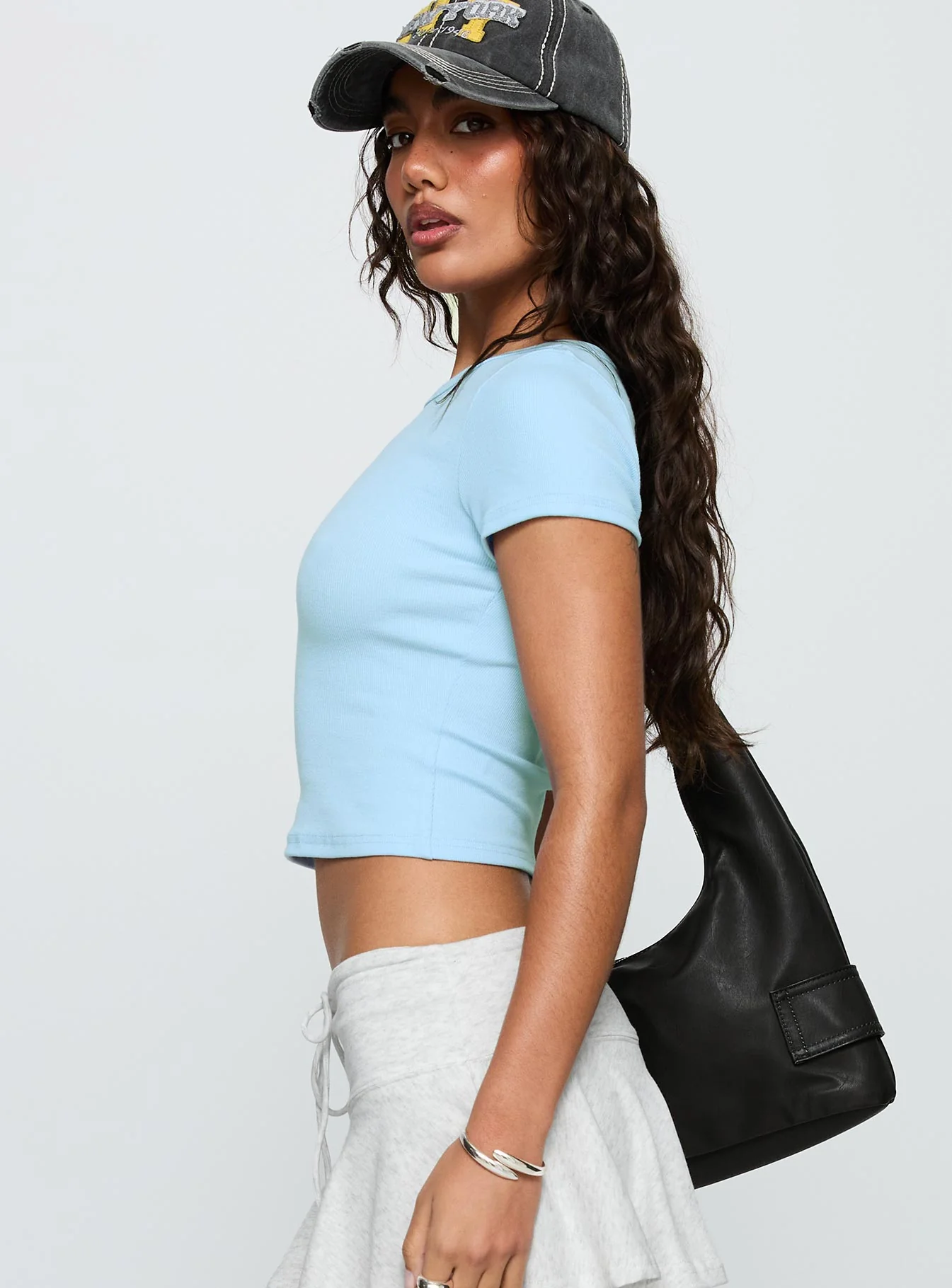 Baseline Scoop Rib Tee Light Blue