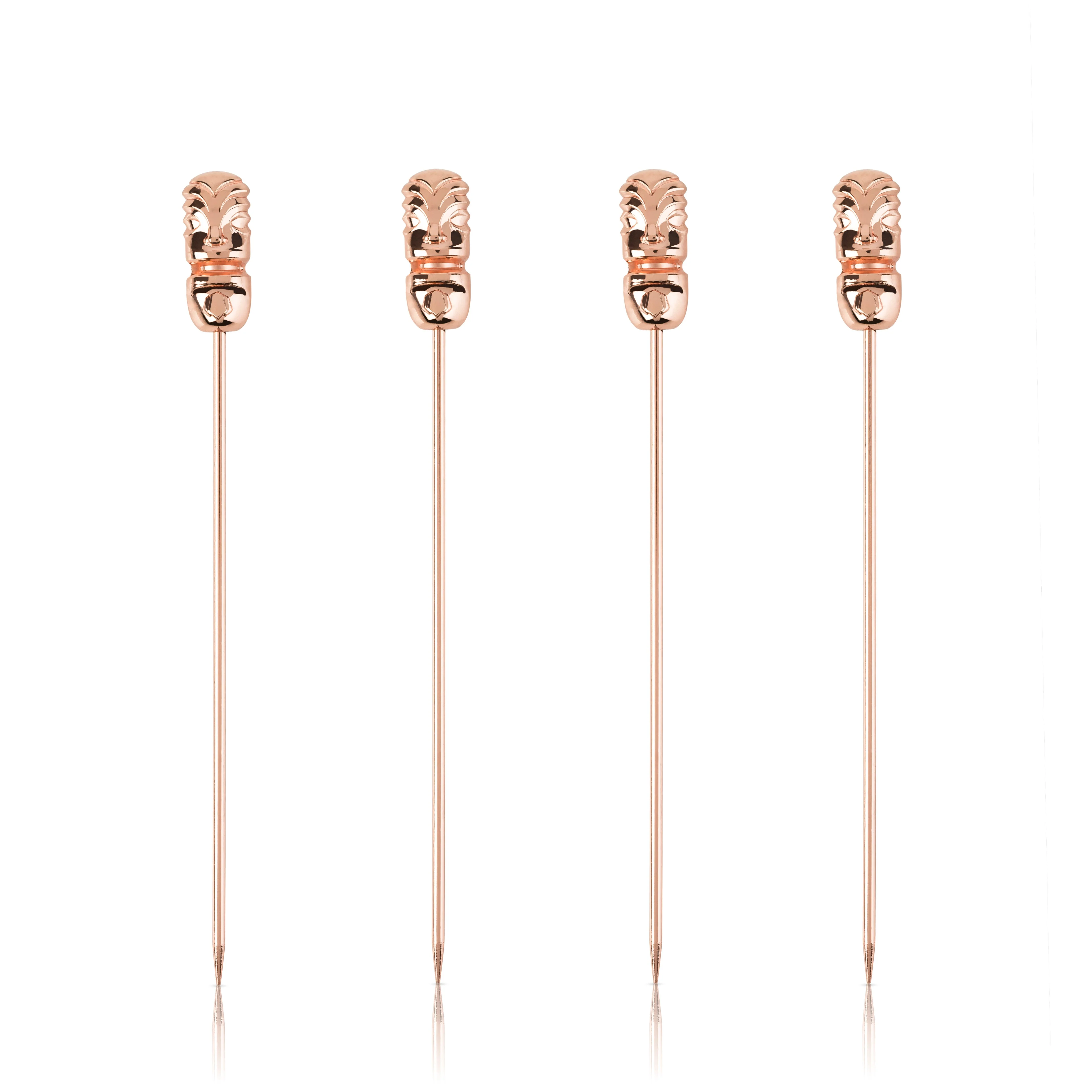 Pacific Tiki Cocktail Picks in Copper Set of 4