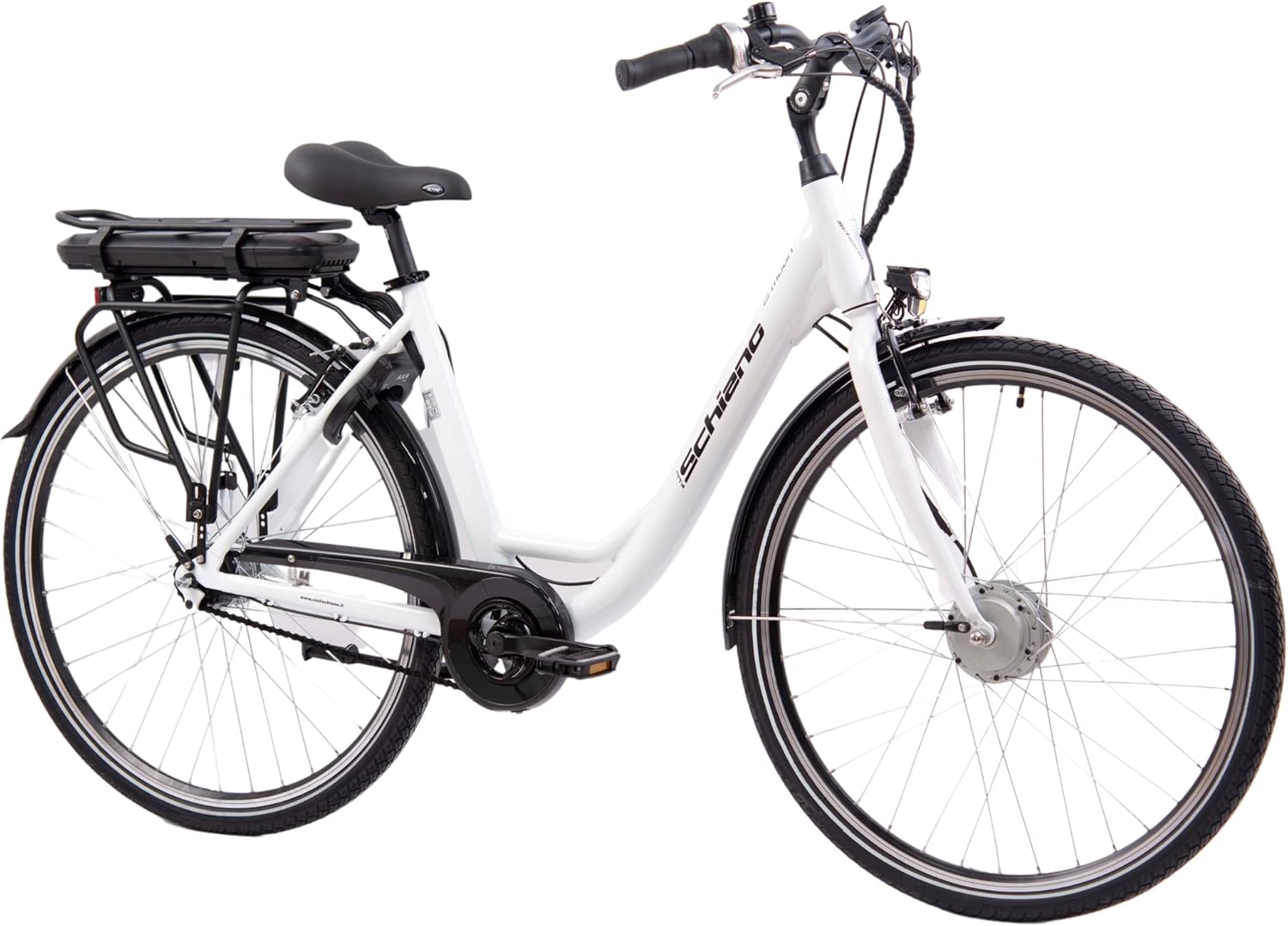 F.lli Schiano E-Moon, Bici Elettrica da Città 28 Inches per Adulti, 36V 13Ah Batteria Rimovibile, Motore 250W 40Nm, City Ebike