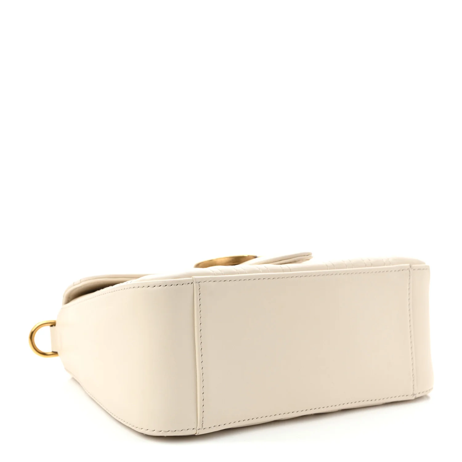 Calfskin Matelasse Mini GG Marmont Top Handle Shoulder Bag White - Top Club