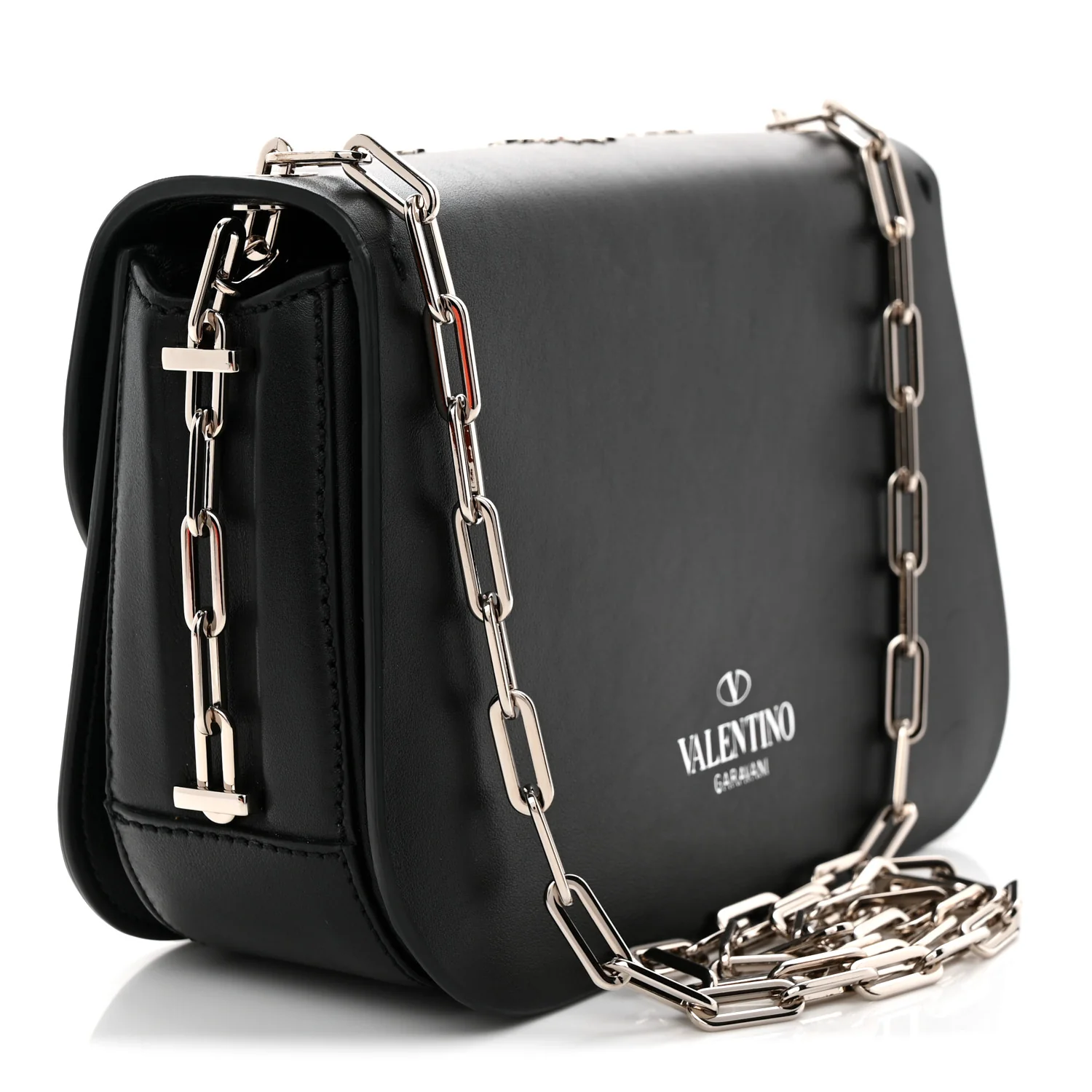 Vitello Loveblade Embellished Chain Flap Bag Black Multicolor - Top Club