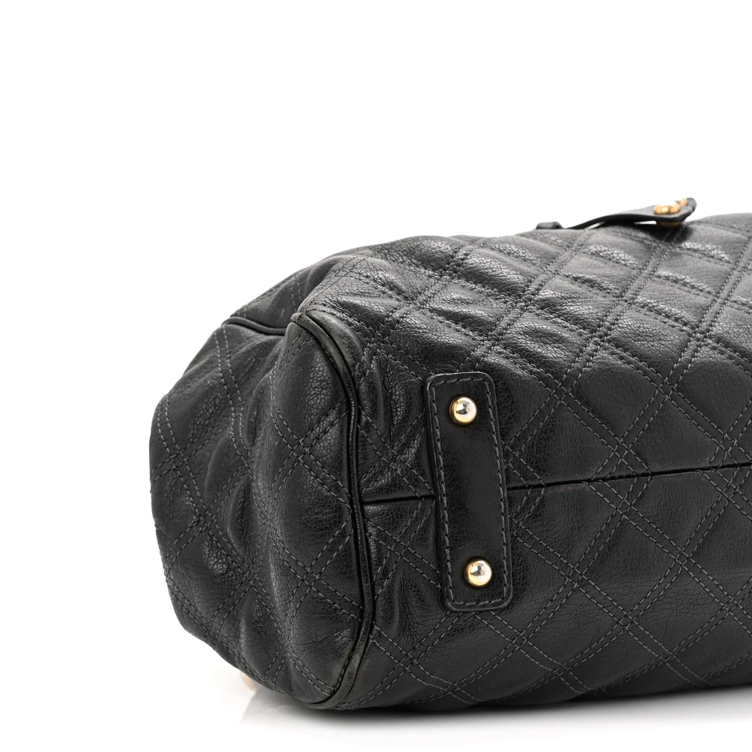 Calfskin Quilted Stam Black - Top Club