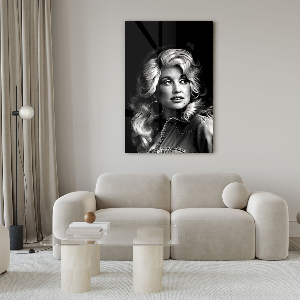 Walljar acrylglas schilderij - Dolly Parton Acrylglas schilderij - 150 x 225 cm