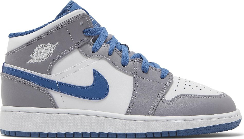 Air Jordan 1 Mid GS  Cement True Blue  DQ8423-014 - Sneaker Replica Workshop