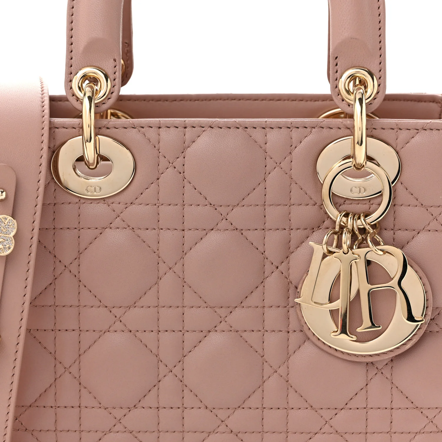 Lambskin Cannage Small Lucky Badges My Lady Dior Fard - Top Club