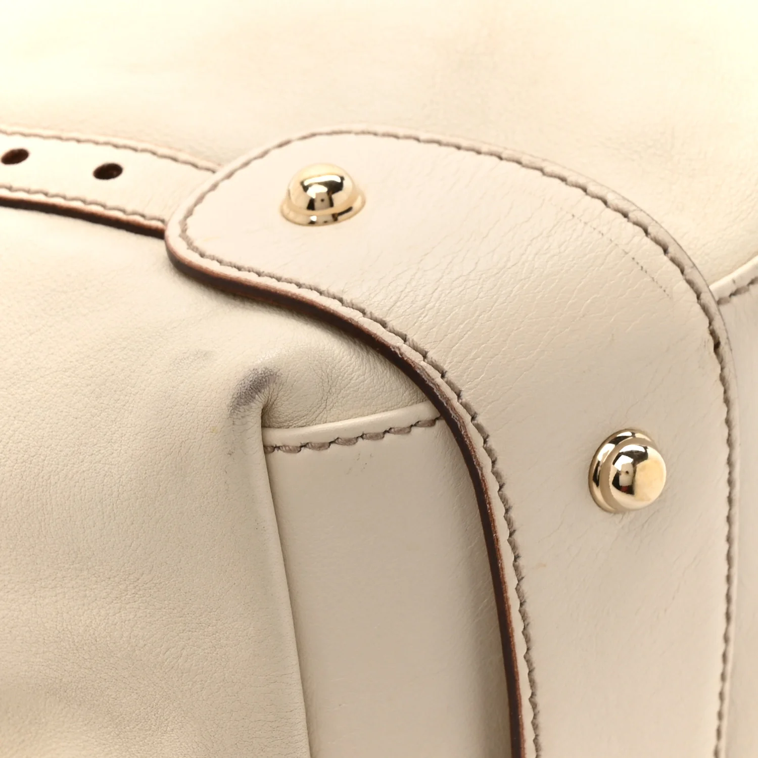 Calfskin Medium Pelham Shoulder Bag Off White - Top Club