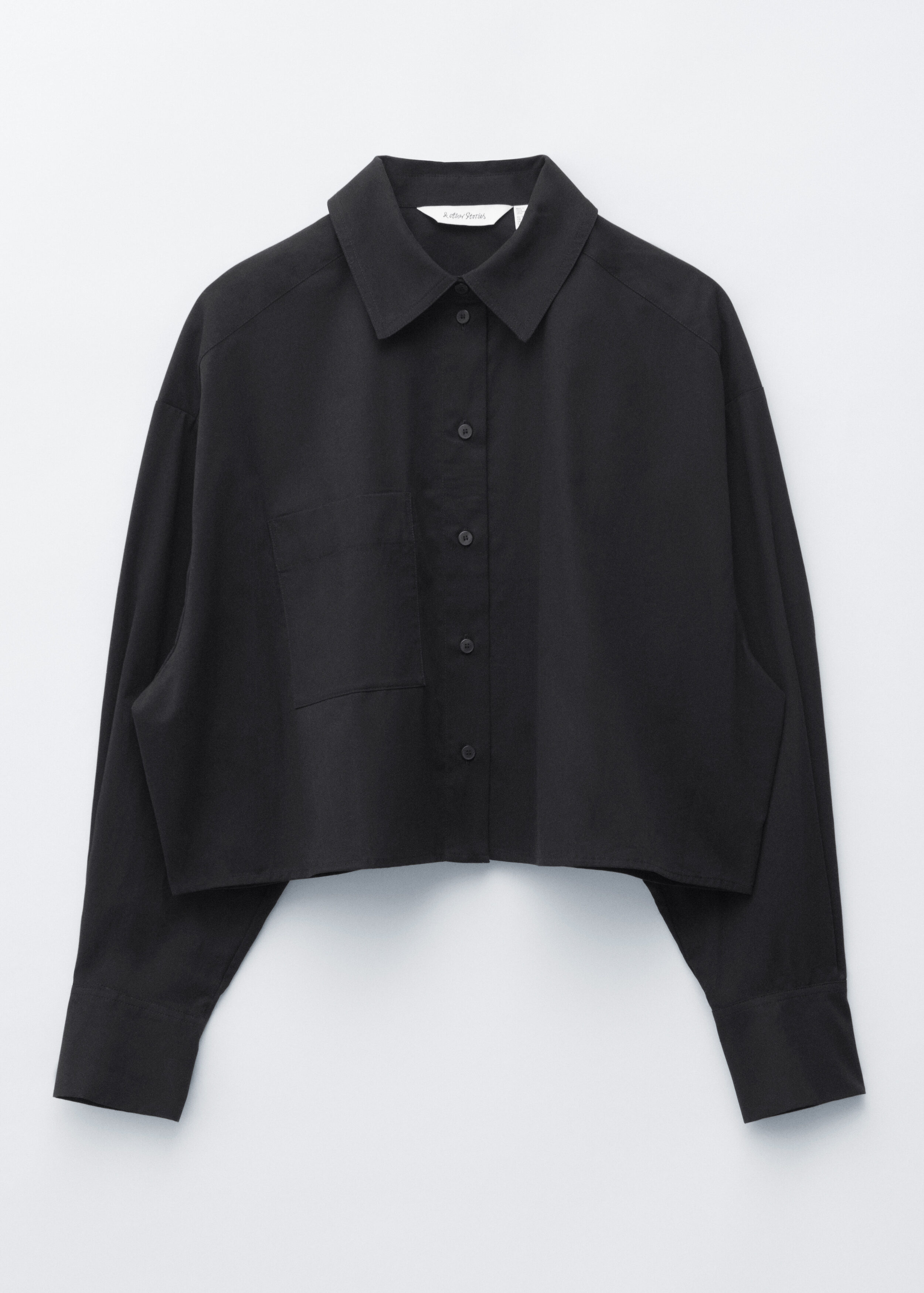 & Other Stories CROPPED OVERSIZED COTTON SHIRT